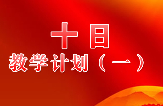 十日教学计划方案（一）